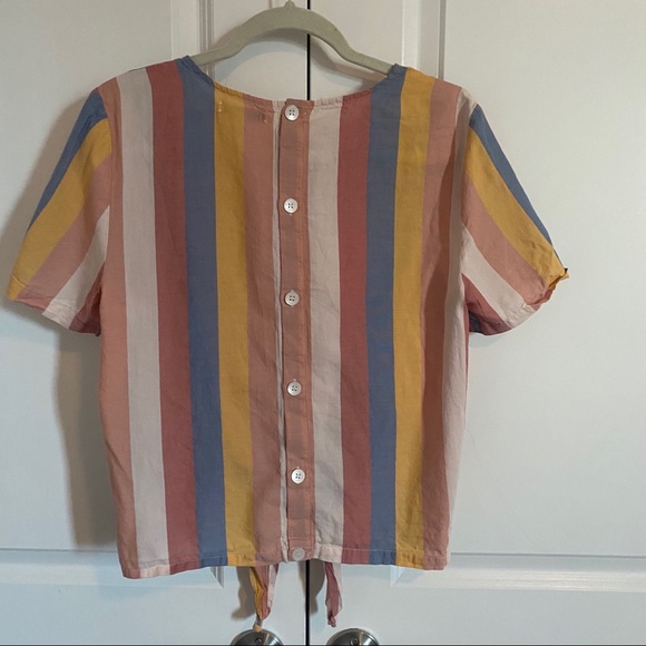 Madewell Striped Front Tie Tee - Picture 7 of 7